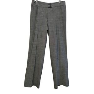 Chico's Women's Gray Textured Linen Blend Straight Leg Dress Pants Size 2/12